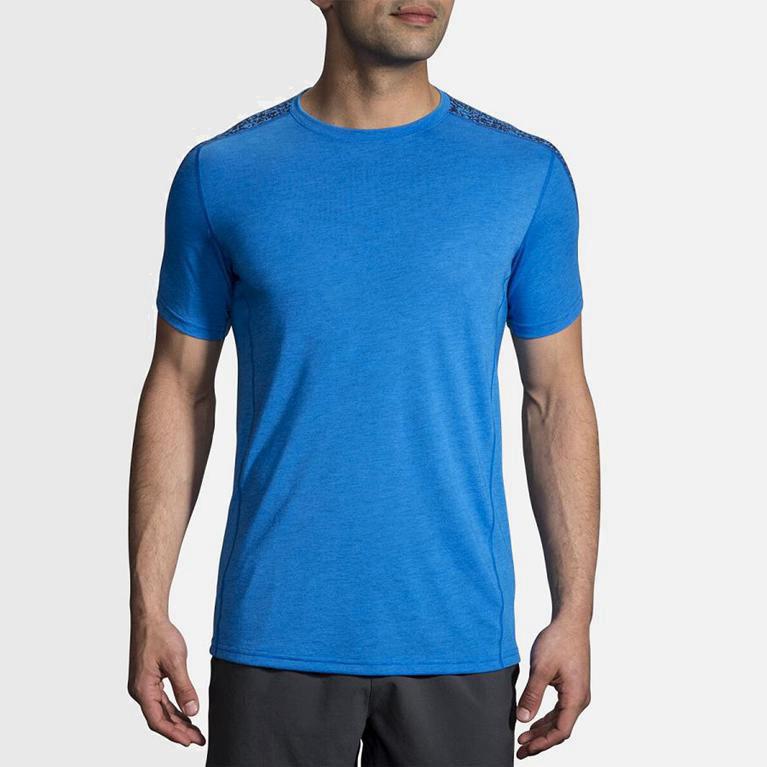 Brooks Distance - Camisetas Manga Corta Hombre - Azules (PO9240635)